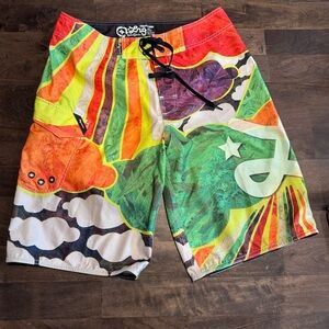 LRG Multicolor Graphic Board Shorts, Size‎ 30